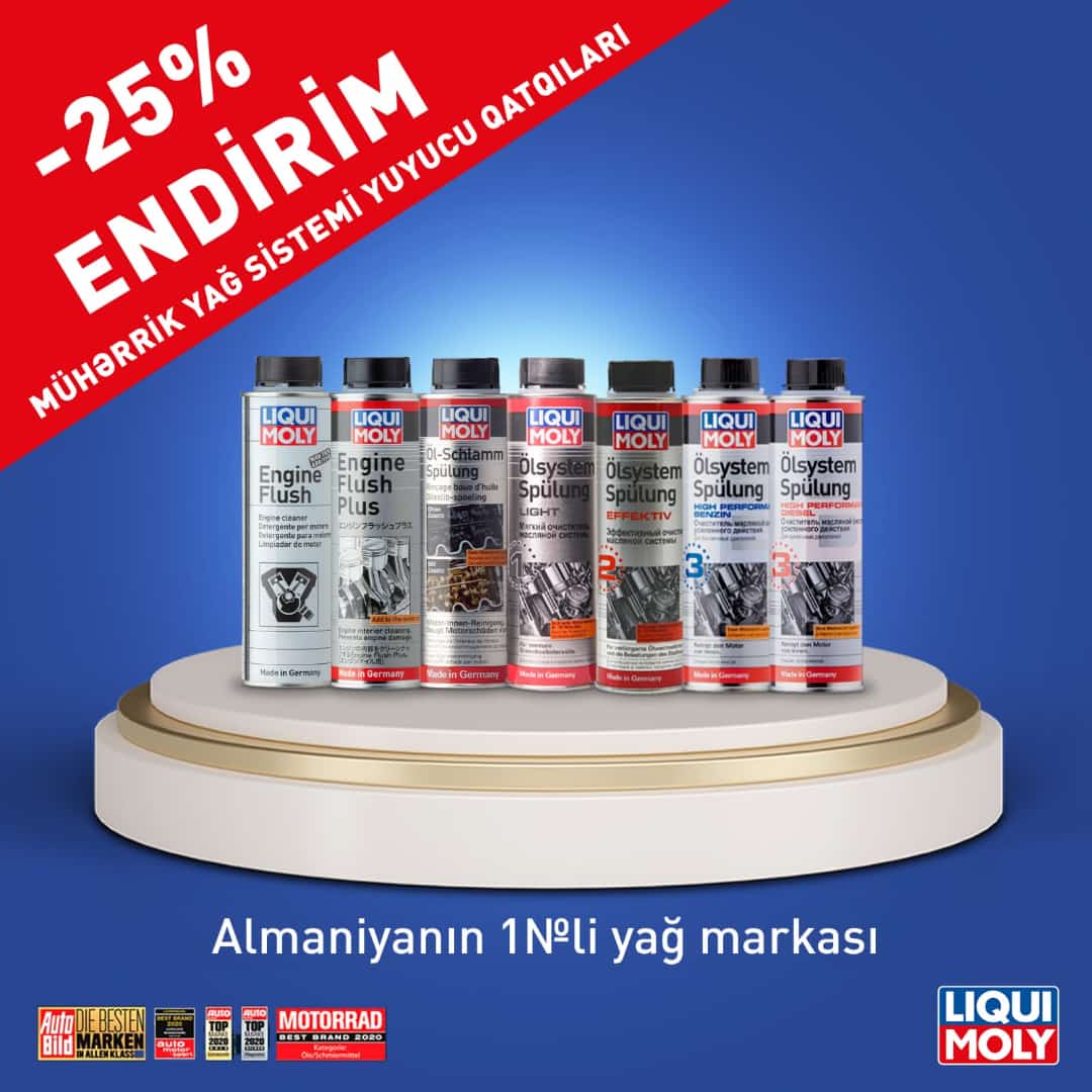 LIQUI MOLY-dən Oktyabr Kampaniyası - Mühərrik yağ sistemi yuyucu qatqıları 25% endirimlə!!!